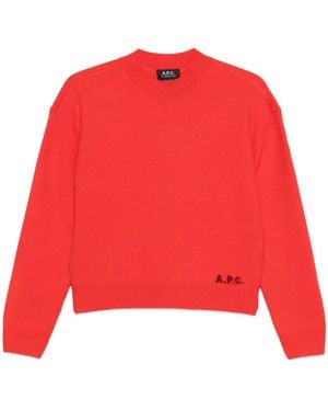 A.P.C. Crew-Neck Seater - Red