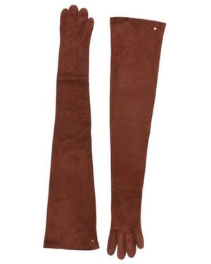 Max Mara Five-Fingered Gloves - Brown