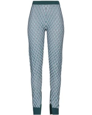 MM6 by Maison Margiela Geometric Pattern Knitted Trousers - Blue