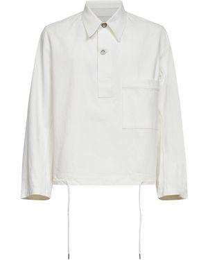 Studio Nicholson Stowe Pocket Polo Shirt - White