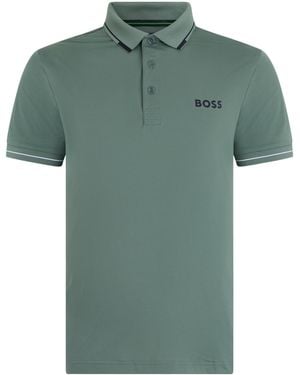BOSS Collared Short-Sleeved Polo Shirt - Green
