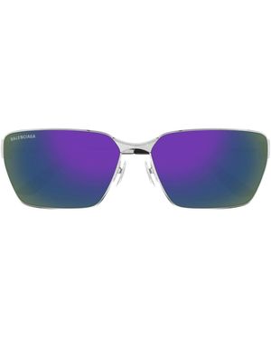 Balenciaga Eyewear Geometric Frame Sunglasses - Purple