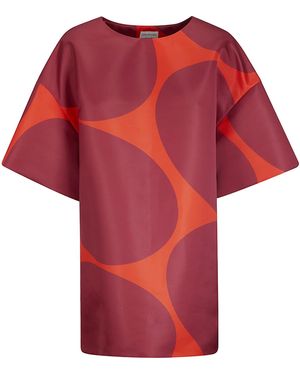 Dries Van Noten Printed Mini Dress - Red