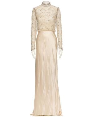 Valentino Long Sleeve Dress - Natural