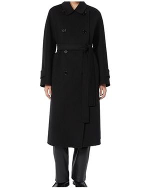 Max Mara 'S Belted Waist Coat - Black
