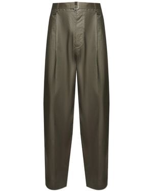 Acne Studios Belted Pleated Trousers - Green