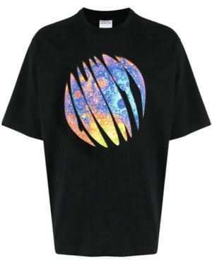 Marcelo Burlon County Lunar Cotton T-Shirt - Black