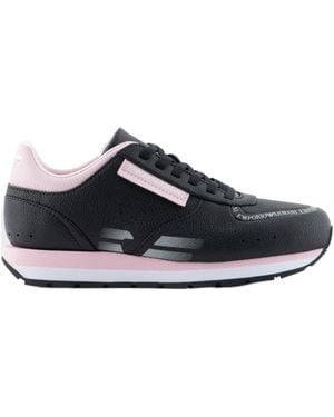 Emporio Armani Tie Low-Top Casual Trainers - Blue