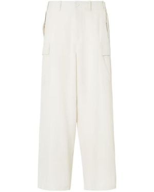 Fendi Ivory Grain De Poudre Trousers - White