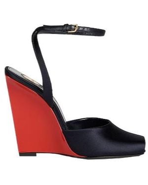 Saint Laurent Two-Tone High-Heeled Sandals - Red