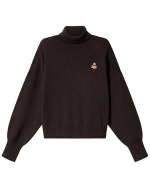 Isabel Marant Long-Sleeve High-Neck Sweater - Black
