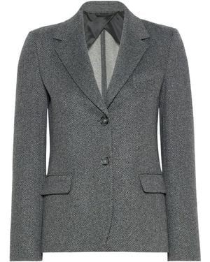 Weekend by Maxmara Feroce Herringbone Blazer - Gray