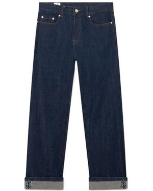 CASABLANCA Logo-Embroidered Jeans - Blue