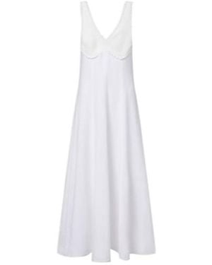 Polo Ralph Lauren Crocheted Linen Midi Dress - White