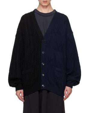 Vetements Twisted Knitted Cardigan - Blue