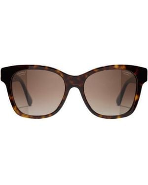 CHANEL Logo Sunglasses - Multicolor