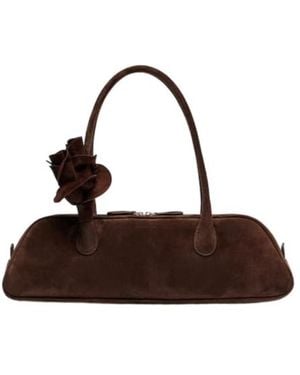 Magda Butrym Brigitte Suede Shoulder Bag - Brown