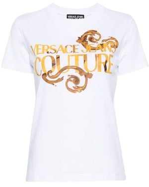 Versace Jeans Couture Couture Barocco Printed Crewneck T-Shirt - White