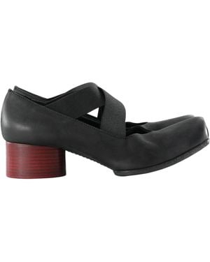Uma Wang Square-Toe Ballet Flats - Black
