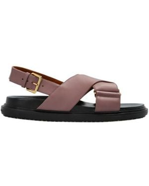 Marni Fussbett Cross Sandals - Brown