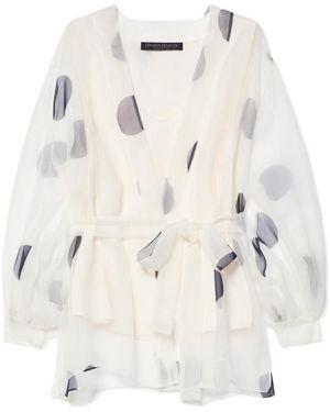 Marina Rinaldi Silk Organza Tunic - Natural