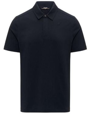 K-Way Viggo Lt Stretch Jersey Slim Polo Shirt - Blue
