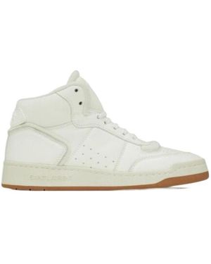 【23AW NEW】SAINT LAURENT / SL80 レザー ハイトップスニーカー Saint Laurent 'sl/80' High-top Sneakers in White | Lyst