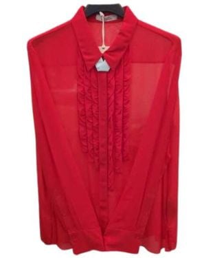 Dorothee Schumacher Sheer Twist Blouse - Red