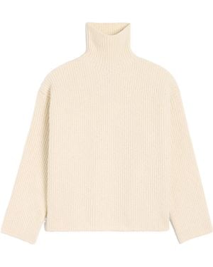 Ami Paris Long Sleeve Sweater - Natural