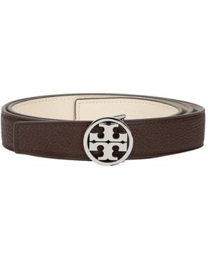 Tory Burch 1' Miller Reversible Belt - White
