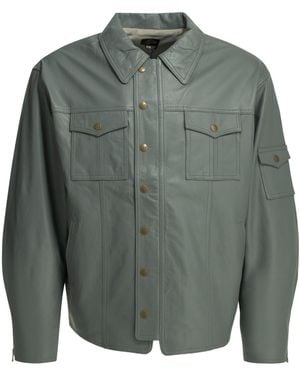 Needles Southern Workwear Leather Jacket - Green