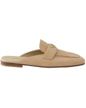 Prada Nubuck Mules - Brown