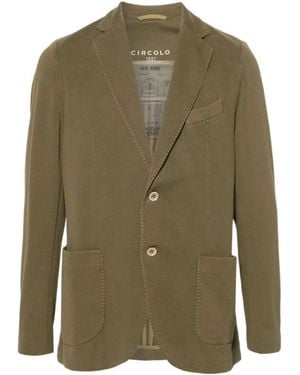 Circolo 1901 Single-Breasted Cotton Blazer - Green