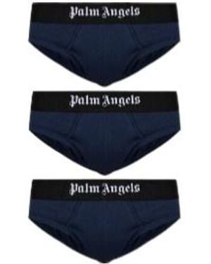 Palm Angels Solid Colour Underwear Set - Blue