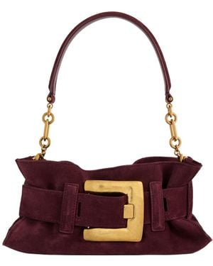 Balmain Anthem Mini Shoulder Bag - Purple