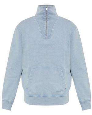 A.P.C. Half-Zip Pocket Sweatshirt - Blue