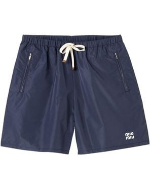 Miu Miu Technical Fabric Bermudas - Blue