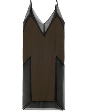 Ami Paris Thin Strap Midi-Dress - Brown
