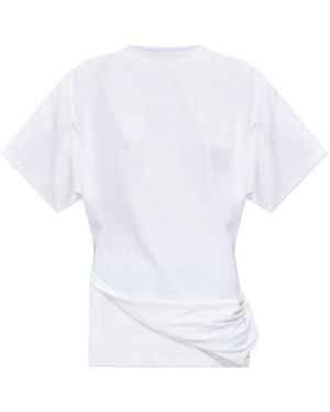 Sportmax Draped-Design T-Shirt - White