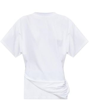 Sportmax Draped-Design T-Shirt - White