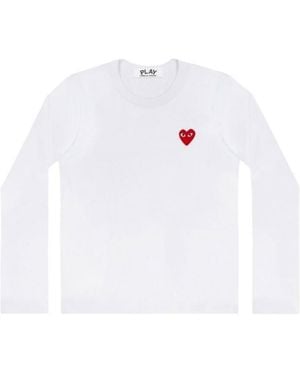 COMME DES GARÇONS PLAY Heart Long-Sleeved T-Shirt - White