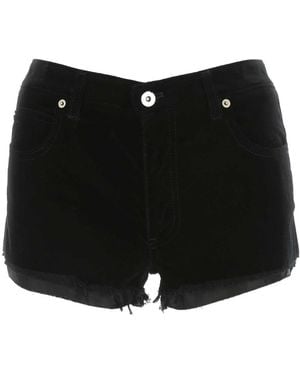Miu Miu Washed Velvet Shorts - Black