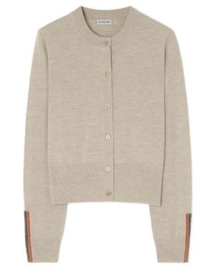 Burberry Wool Cardigan - Natural