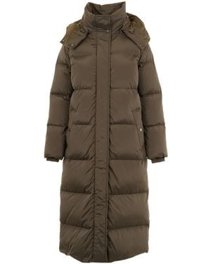 Woolrich Hooded Padded Coat - Natural