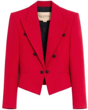Valentino Virgin Wool Jacket - Red
