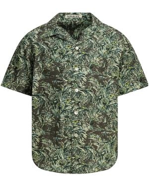 AURALEE Printed Short-Sleeved Shirt - Green