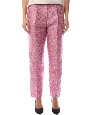 Emporio Armani Floralprint Cigarette Trousers - Pink