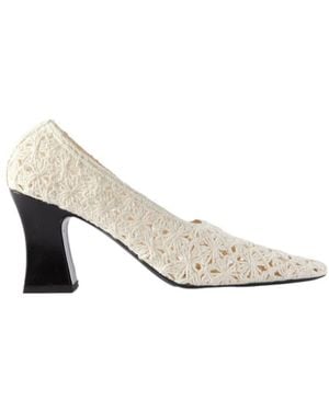 The Row Crocheted Organic Cotton-Blend Court Shoes - White