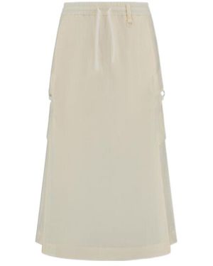 Herno Laminar Drawstring Waist Long Skirt - Natural