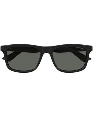 Montblanc Eyewear Rectangular Frame Sunglasses - Black